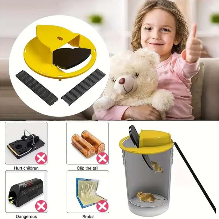 Automatic reusable mouse trap for rodent control
