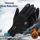 Thermal gloves with touchscreen fingertips and windproof fabric