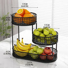 Multi tier stainless steel fruit storage basket