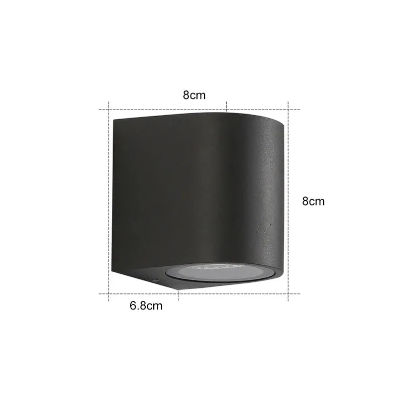 Outdoor wall light fixture with up down lighting