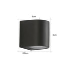 Outdoor wall light fixture with up down lighting