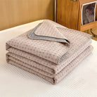 Waffle weave cotton summer throw blanket for sofa bed