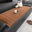 Sofa Cover Throw Quilted Non Slip Protector - chestnut mist