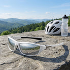 Sport Sunglasses with Polarised Lenses and Full Frame Design - antique silver