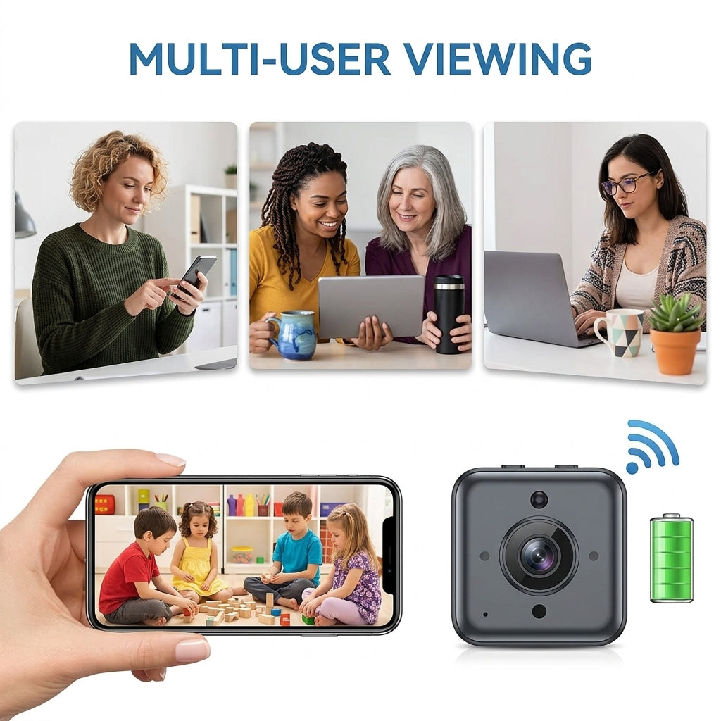 WiFi camera with 1080p resolution and SD card storage