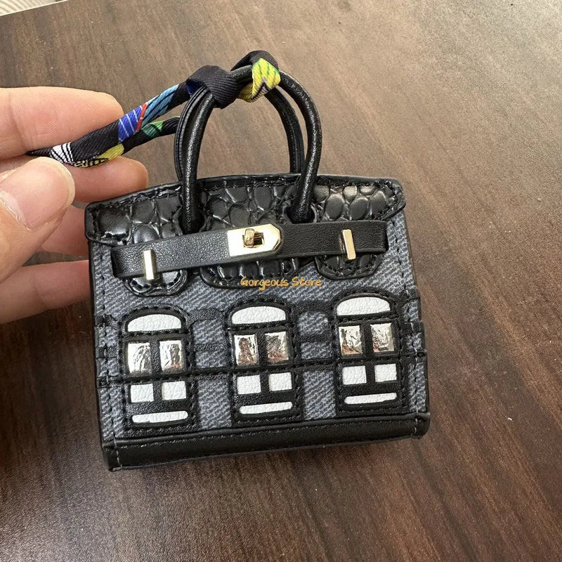 Bag Charm in Mini Handbag Design with Metal Finish