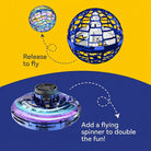 Flying Orb Toy with LED Lights and 360 Degree Rotation
