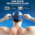 Swim goggles with anti fog coating and silicone strap
