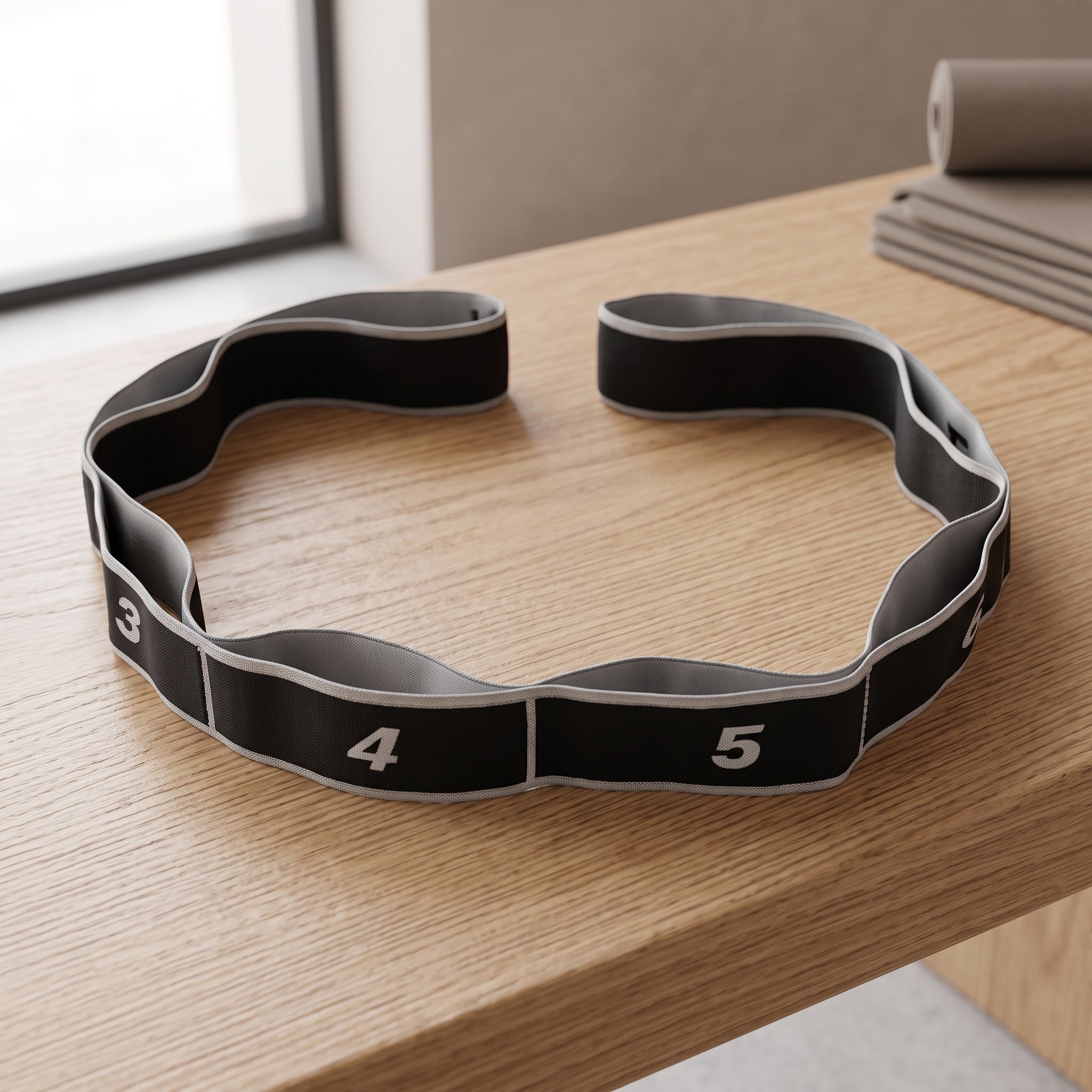 Stretching Belt Elastic Resistance Yoga Pilates Fitness - gray