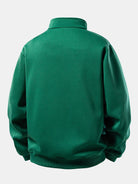 Men's American Flag Quarter Zip Sweatshirt – Relaxed Fit Stand Collar