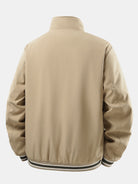Men's Checked Lined Zip-Up Jacket - Relaxed Fit Casual