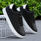 Men's Clean Low-Top Sneakers in black, White