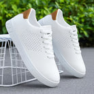 Men's Clean Low-Top Sneakers in white, White