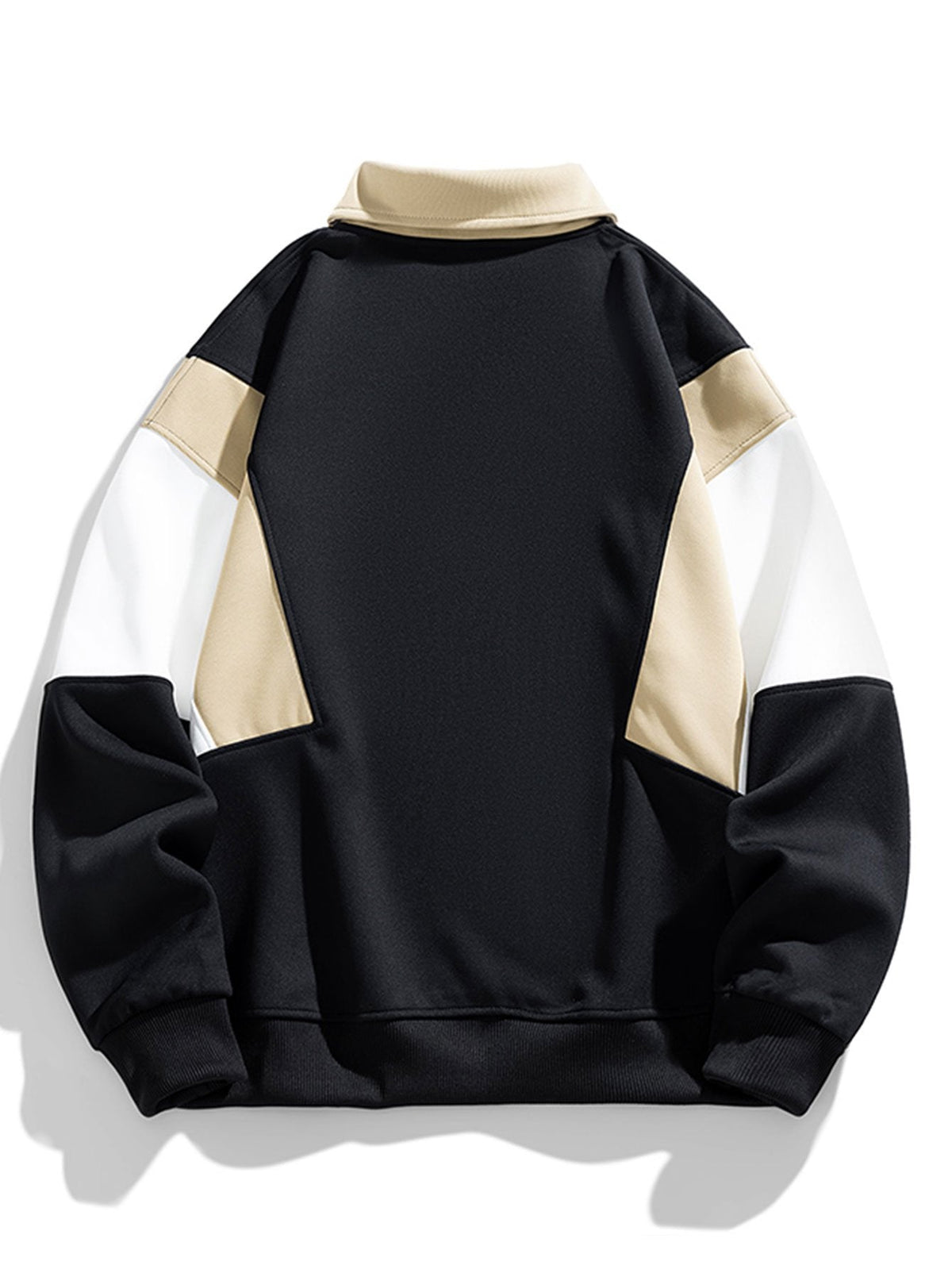 Men's Colour Block Polo Sweatshirt – Relaxed Fit
