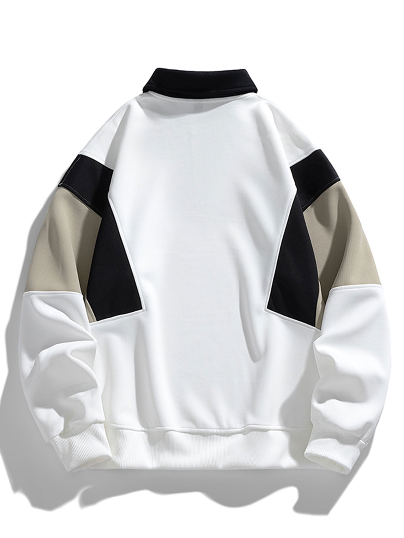 Men's Colour Block Polo Sweatshirt – Relaxed Fit