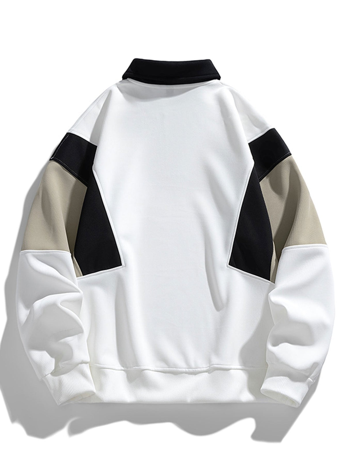 Men's Colour Block Polo Sweatshirt – Relaxed Fit