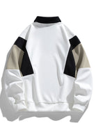 Men's Colour Block Polo Sweatshirt – Relaxed Fit