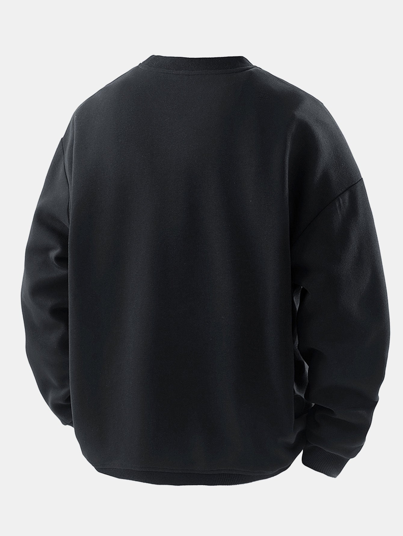 Men's Contrast Chest Pocket Crew Neck Sweatshirt – Relaxed Fit