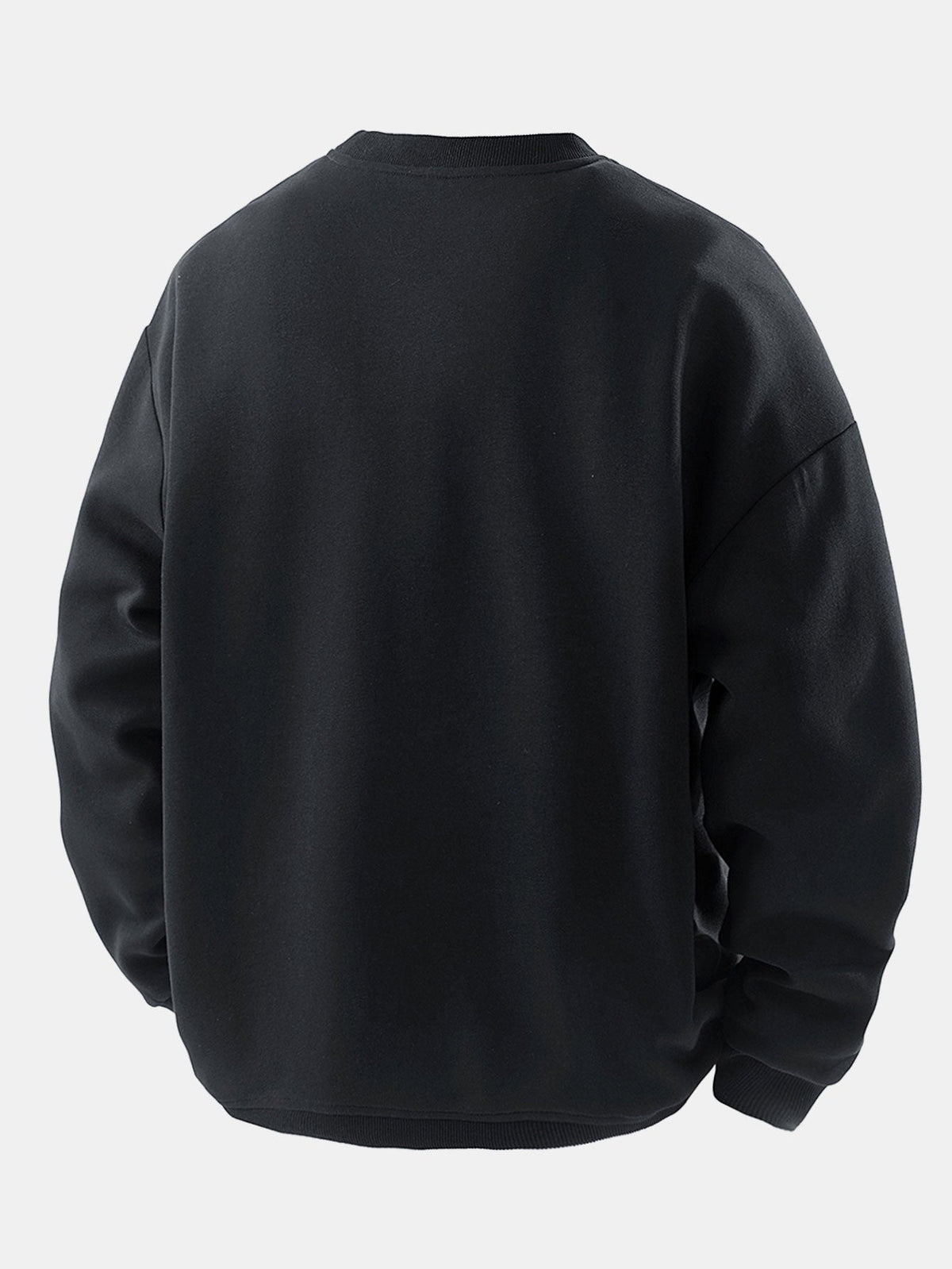 Men's Contrast Chest Pocket Crew Neck Sweatshirt – Relaxed Fit