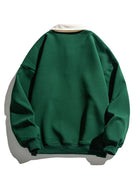 Men's Contrast Polo Collar Sweatshirt – Relaxed Fit