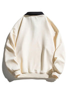 Men's Contrast Polo Collar Sweatshirt – Relaxed Fit