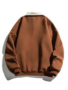Men's Contrast Polo Collar Sweatshirt – Relaxed Fit