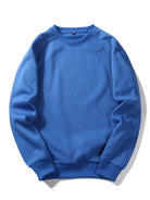 Men's Crew Neck Sweatshirt – Relaxed Fit Raglan Sleeves - Blue