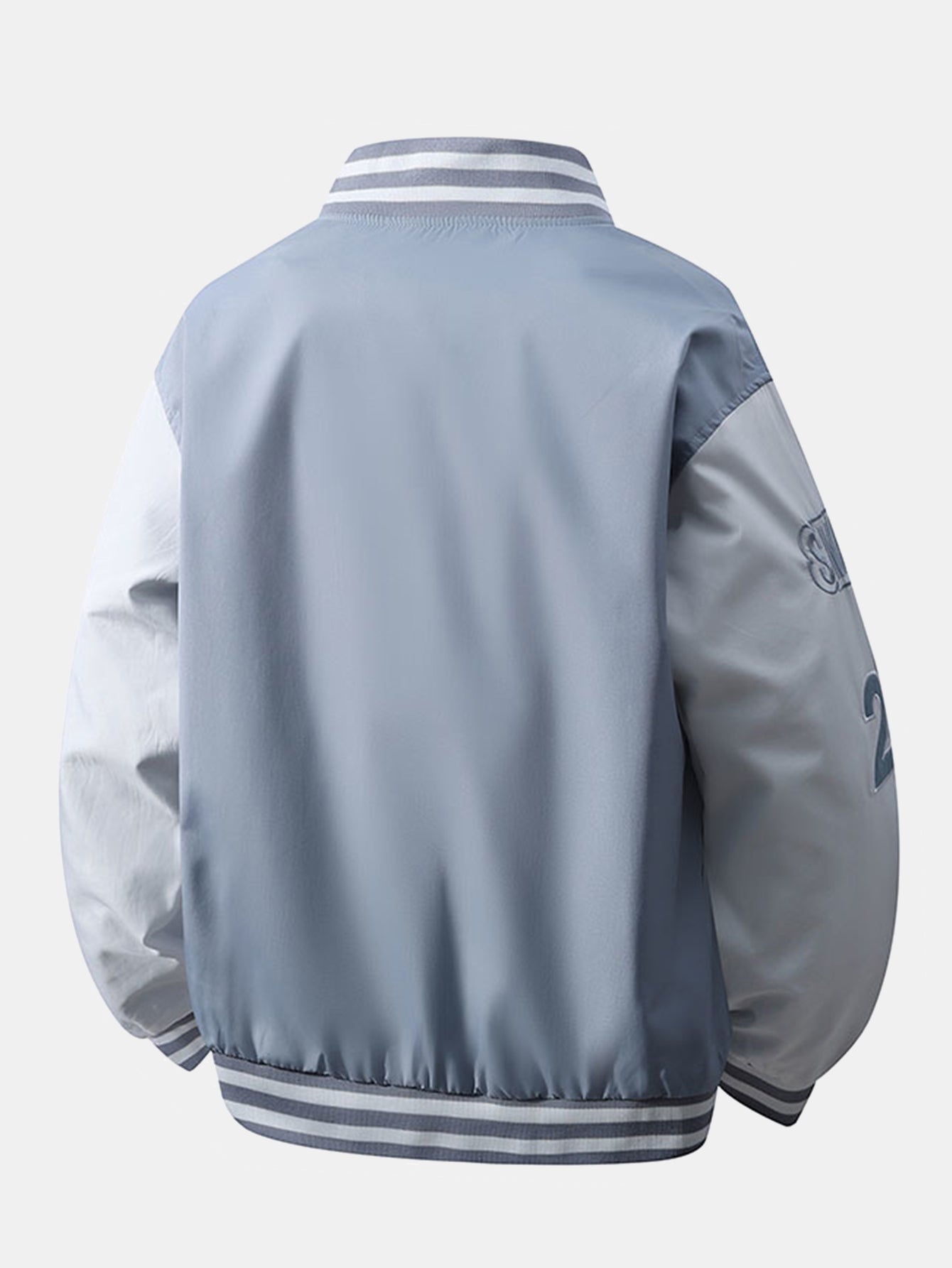 Men's Embroidered Varsity Bomber Jacket – Relaxed Fit Streetwear