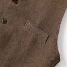 Men's Herringbone Tailored Waistcoat - Classic V-Neck