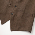 Men's Herringbone Tailored Waistcoat - Classic V-Neck