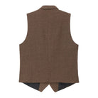 Men's Herringbone Tailored Waistcoat - Classic V-Neck