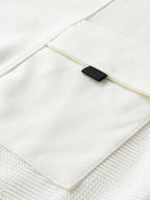 Men's Jacquard Panel Sweatshirt - Relaxed Crew Neck Pullover