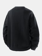 Men's Jacquard Panel Sweatshirt - Relaxed Crew Neck Pullover