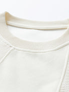 Men's Jacquard Panel Sweatshirt - Relaxed Crew Neck Pullover
