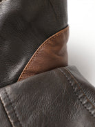 Men's Long Faux Leather Winter Coat – Stand Collar Overcoat