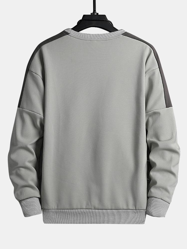 Men's Mountain Graphic Crew Neck Sweatshirt – Relaxed Fit Streetwear