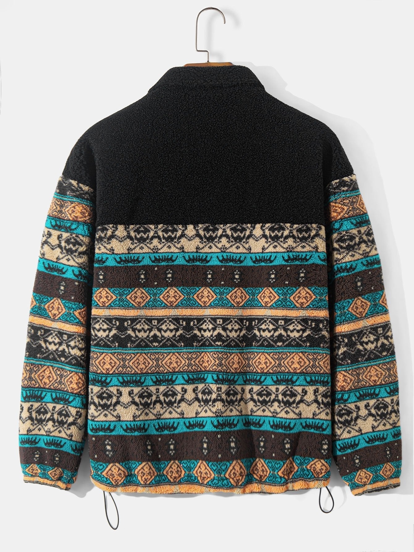 Men's Printed Teddy Fleece Zip-Up Jacket - Relaxed Fit