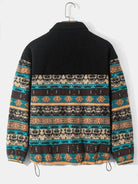 Men's Printed Teddy Fleece Zip-Up Jacket - Relaxed Fit
