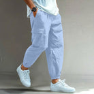 Men's Relaxed Cargo Pants in blue, Comfortable Everyday Wear