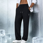 Men's Relaxed Drawstring Pants in black, Lightweight Comfort