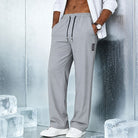 Men's Relaxed Drawstring Pants in light grey, Lightweight Comfort