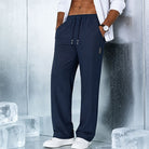 Men's Relaxed Drawstring Pants in navy, Lightweight Comfort