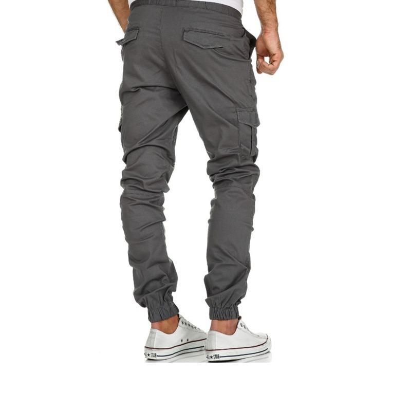 Men's Relaxed Fit Cargo Trousers - Elasticated Waist