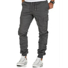 Men's Relaxed Fit Cargo Trousers in grey, Elasticated Waist