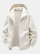 Men's Reversible Corduroy Hooded Jacket – Relaxed Fit - Off White