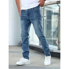Men's Slim Fit Jeans in blue, Tapered Leg Faded Wash