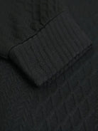 Men's Stand Collar Button Henley Sweater - Textured Knit