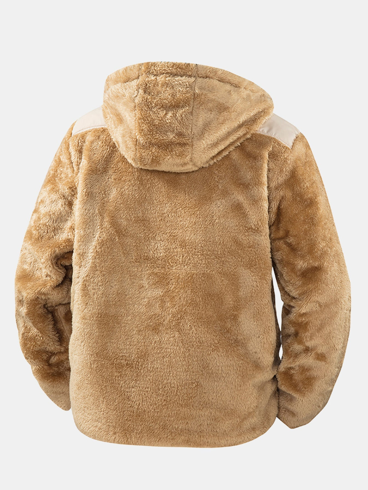 Men's Teddy Fleece Hooded Jacket – Relaxed Fit Warm Casual