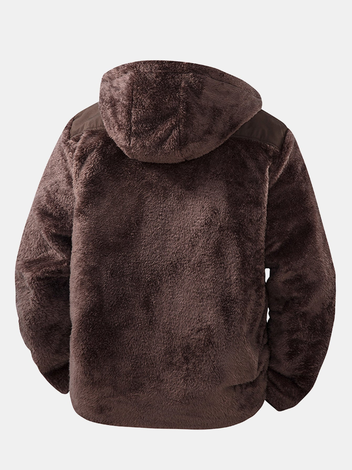 Men's Teddy Fleece Hooded Jacket – Relaxed Fit Warm Casual