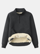 Men's Teddy Fleece Quarter-Zip Sweatshirt – Warm Cotton Blend